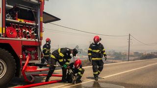 Pompierii rom&acirc;ni salvează animale din incendiile din Rodos