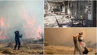 Flăcările sunt în zona de sud, în apropiere de stațiuni turistice.