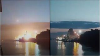 FOTO/VIDEO  - O navă românească a fost lovită în urma atacului rusesc din portul Reni. Anunțul MAE