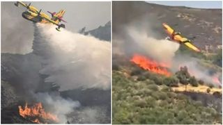 UPDATE - FOTO/VIDEO - Cei doi piloți ai aeronavei care s-a prăbușit în Grecia au murit. Avionul participa la operațiunea de stingere a incendiilor