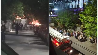 Incendiu cu propagare la două autoturisme &icirc;n curtea Spitalului Robanescu