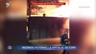 VIDEO - Clipe de panică pentru pacienții unui spital! Spitalul de copii „Nicolae Robănescu” din Capitală a fost cuprins de flăcări