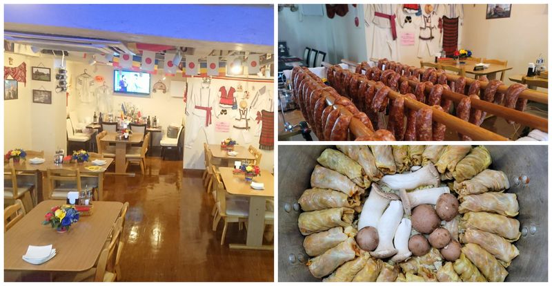 Preparate tradiționale românești pregătite de Mihai Căulea în restaurantul său din Japonia.