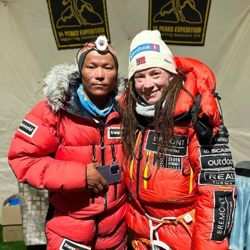 Kristin Harila și Tenjin 'Lama' Sherpa
