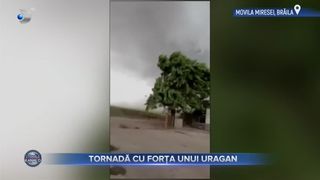VIDEO - Tornadă cu forța unui uragan &icirc;n Brăila. C&acirc;teva acoperișuri au fost smulse din temelii