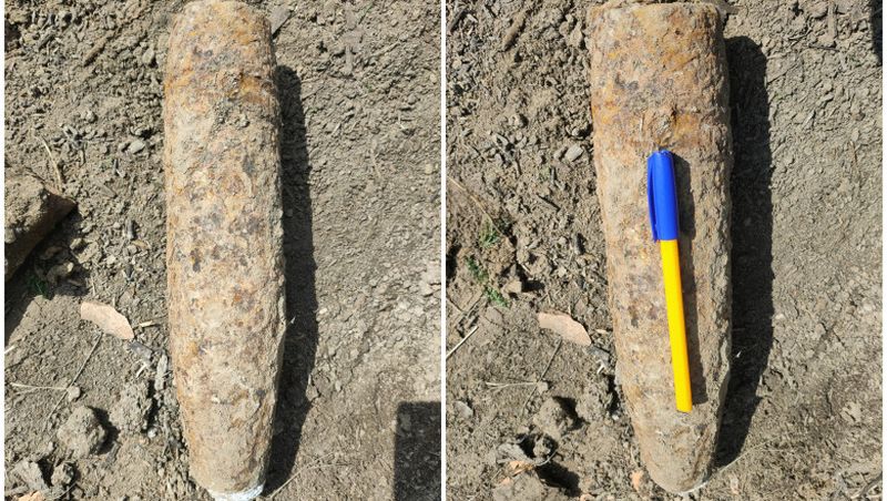 Un bărbat din Satu-Mare a găsit în curtea sa o muniție din al Doilea Război Mondial. Care a fost reacția pe care acesta a avut-o