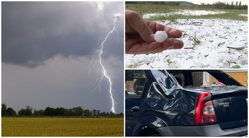 Mai multe orașe au fost afectate de un cod portacaliu de vreme rea.