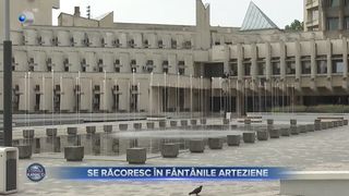 VIDEO - Fântânile arteziene, prilej de răcoare pentru sătmăreni