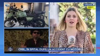 VIDEO - CRBL riscă să răm&acirc;nă fără permisul de conducere. Artistul a depășit neregulamentar mai multe mașini și s-a izbit de o autoutilitară