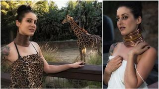 VIDEO - „Femeia girafă” a petrecut 5 ani lungindu-și gâtul cu inele metalice pentru a arăta ca animalul ei preferat: „Mereu a fost vorba despre inele și nu mai era vorba despre mine”