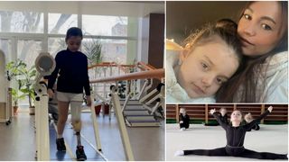 La un an după ce o rachetă rusească i-a luat piciorul, o gimnastă de 7 ani din Ucraina &icirc;ncearcă să ducă o viață normală: "Sasha era &icirc;n viață, dar inconștientă"