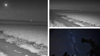 Imaginea rară de pe cer, surprinsă de un bărbat din Brăila. Un corp luminos a căzut spre păm&acirc;nt, iar apoi a dispărut