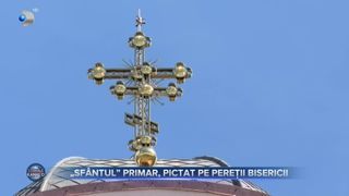 VIDEO - &bdquo;Sf&acirc;ntul&rdquo; primar, pictat pe pereții bisericii