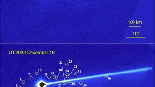 Rocile dispocate de pe asteroidul bombardat de NASA