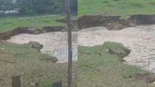 Alunecare de teren, la T&acirc;rgul Ocna