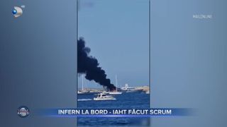 VIDEO- Infern la bord, iaht făcut scrum. Mii de euro au ars în largul mării, în Formentera