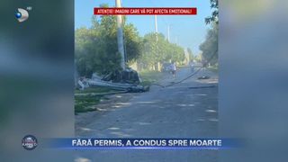 VIDEO - Accident cumplit în județul Galați: Doi tineri și-au pierdut viața după ce s-au izbit cu mașina într-un stâlp