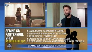 VIDEO - Semnele că relația ta se apropie de sf&acirc;rșit: &bdquo;Partenerul nu mai oferă afecțiune și &icirc;ncepe să devină distant&rdquo;