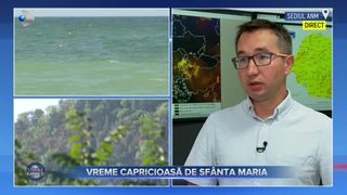 Vreme capricioasă de Sf&acirc;nta Maria! V&acirc;ntul puternic va persista și astăzi pe litoralul rom&acirc;nesc, valurile sunt foarte mari 