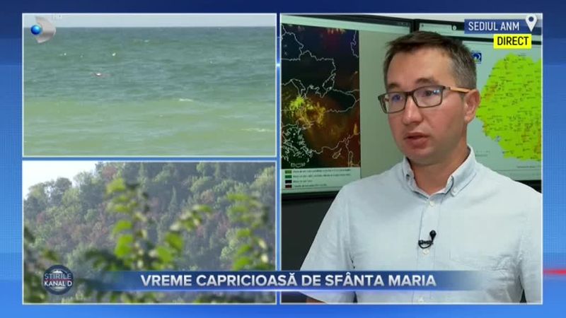 Vreme capricioasă de Sfânta Maria! Vântul puternic va persista și astăzi pe litoralul românesc, valurile sunt foarte mari 