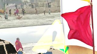 VIDEO- Alertă pe litoral. Turiști nepăsători. Oamenii ignoră steagul roșu și riscă șă &icirc;și piardă viața