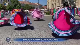 VIDEO - Parada porturilor populare a ajuns la Cluj-Napoca! Peste 300 de oameni au participat la Festivalul Internațional de Folclor Sf&acirc;ntul Ștefan