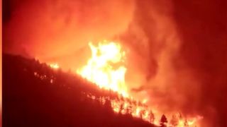 Insula Tenerife a fost cuprinsă de incendii. Mii de localnici au fost evacuați. Elicopterele se chinuie să stingă flăcările