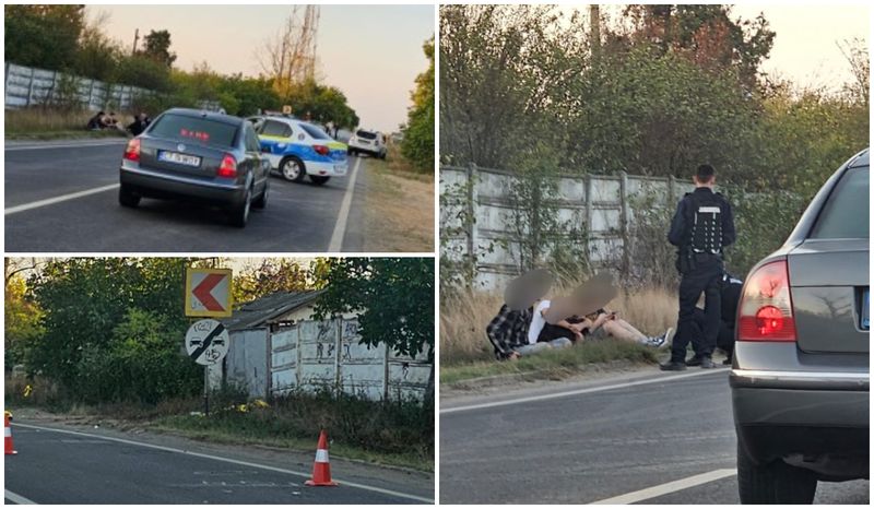 Grup de tineri, spulberat de o mașină pe DN39/E87, Mangalia-Vama Veche, la ieşirea din localitatea 2 Mai. 