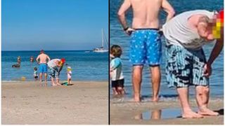 Un detaliu din fotografia făcută la plajă i-a șocat pe membrii unei familii. Ce au văzut seara la știri