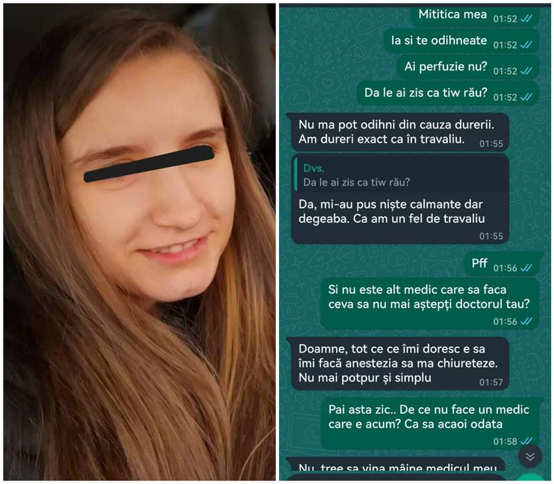 Mesajele date de Alexandra soțului ei în timp ce aceasta se afla în spital.