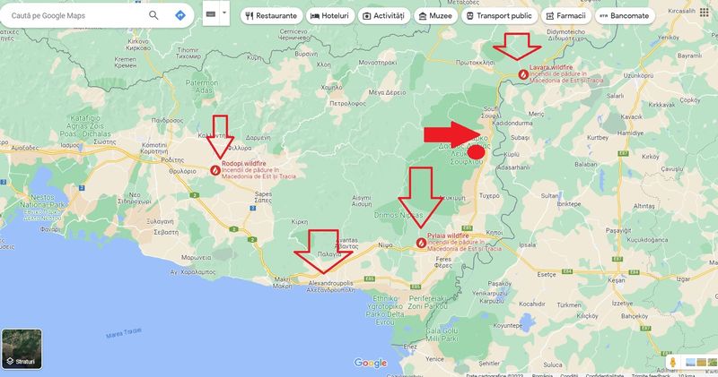 Cadavre carbonizate în regiunea Evros