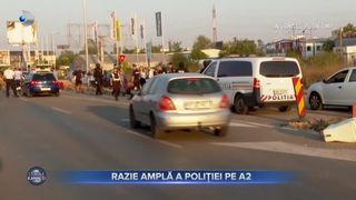 Video- Razie amplă a poliției pe A2. Șoferii sunt opriți și verificați: "Foarte bună ideea pentru asta, dar să le facă mai des"
