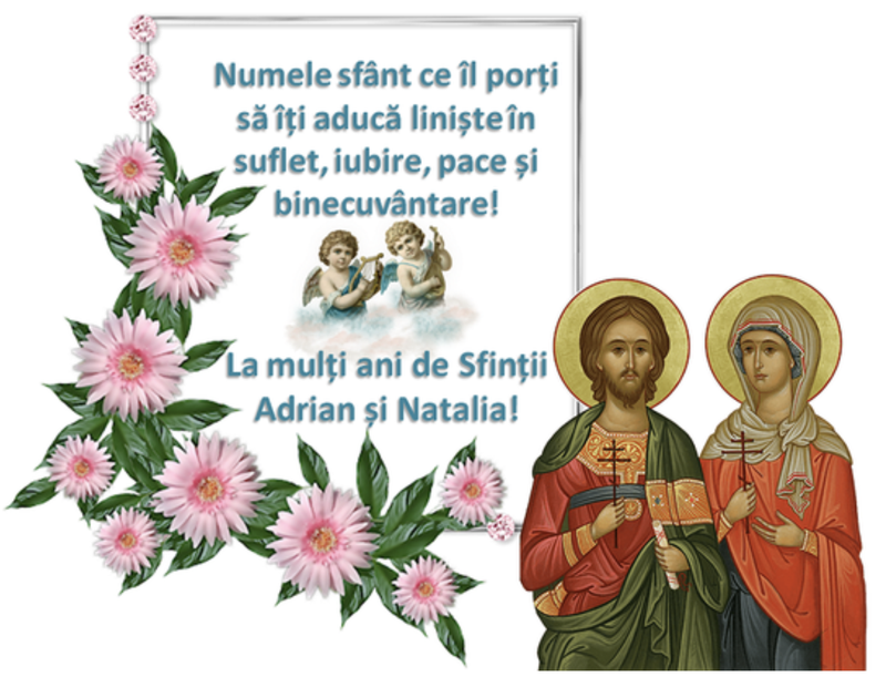 Sf. Mucenici Adrian și Natalia 2023: Mesaje de La mulți ani pentru cei care își serbează onomastica pe 26 august