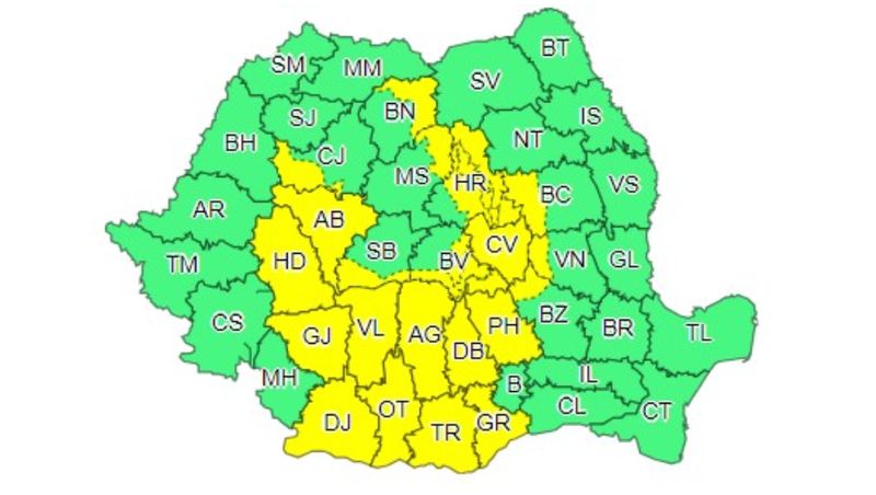 Județul Alba, sub cod roșu de inundații. Se anunță instabilitate atmosferică și descărcări electrice, în mai multe zone ale țării