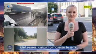 VIDEO- Fără permis, a băgat opt oameni în spital. Inculpatul are mai multe abateri de la lege