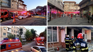 O explozie a fost urmată de incendiu, la o pizzerie din Pașcani