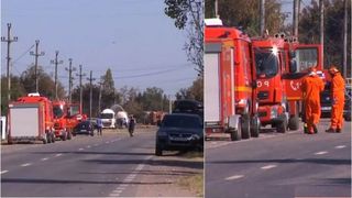 Un nou risc de explozie la Crevedia. Pompierii intervin la fața locului pentru a răci o cisternă GPL