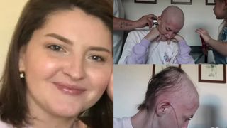 Momente emoționante în familie! O femeie cu cancer terminal și-a lăsat copii să-i radă părul. „M-au făcut să mă simt frumoasă”