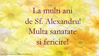 Sf. Alexandru 2023. Cui spunem "La mulți ani!" pe 30 august?
