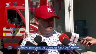 VIDEO- „Când o să murim, de la GPL-ul ăsta o sa murim”. Când și-a văzut șoția cuprinsă de flăcări, un bărbat a făcut infarct