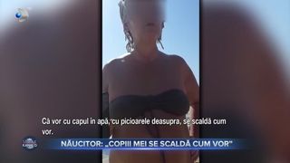 VIDEO- Năucitor - &bdquo;Copiii mei se scaldă cum vor&rdquo;. &Icirc;n timp ce salvamarul se implica &icirc;n protejarea copiilor, mama acestora era revoltată: "Vreau să știu cum &icirc;ți permiți tu să umbli la copiii mei?"