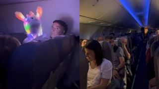 Un copil a călătorit cu avionul purt&acirc;nd &bdquo;cea mai enervantă ținută&rdquo;! Pasagerii cer acum zboruri fără copii după ce minorul i-a ținut treji cu costumul pe care &icirc;l purta