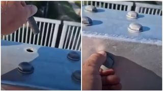 VIDEO - Imagini incredibile cu podul de la Brăila. &bdquo;Golden Gate de Rom&acirc;nia&rdquo; se deșurubează: &bdquo;Tot podul așa este. C&acirc;te un șurub, și ală nepus&rdquo;