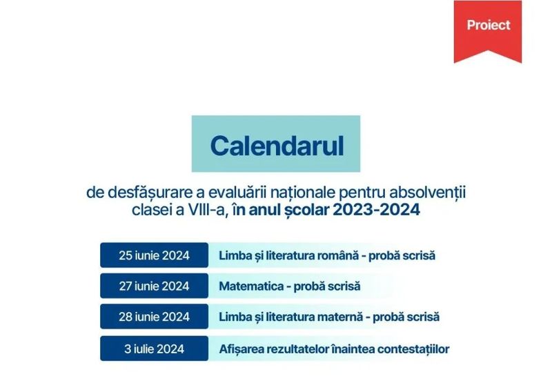Bacalaureat și Evaluarea Națională 2024. 