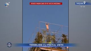 VIDEO- Teribilism cu prețul vieții. Un pas greșit i-ar fi adus sf&acirc;rșitul