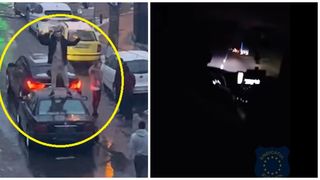 VIDEO. Un interlop periculos îi amenință pe polițiști. "Băi, câine, te tai, te fac varză. Îți dau 35 de bricege!"