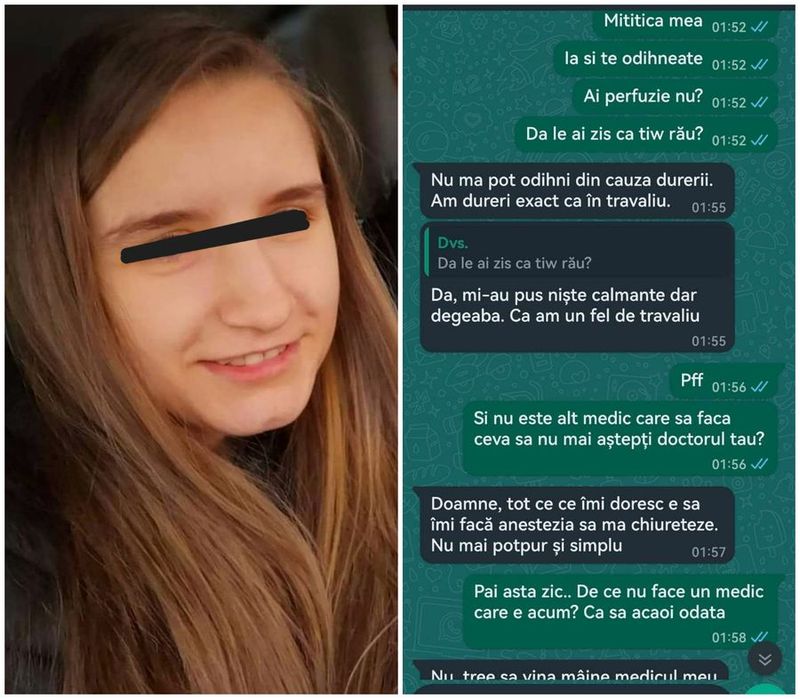 Mesajele date de Alexandra soțului ei în timp ce aceasta se afla în spital.