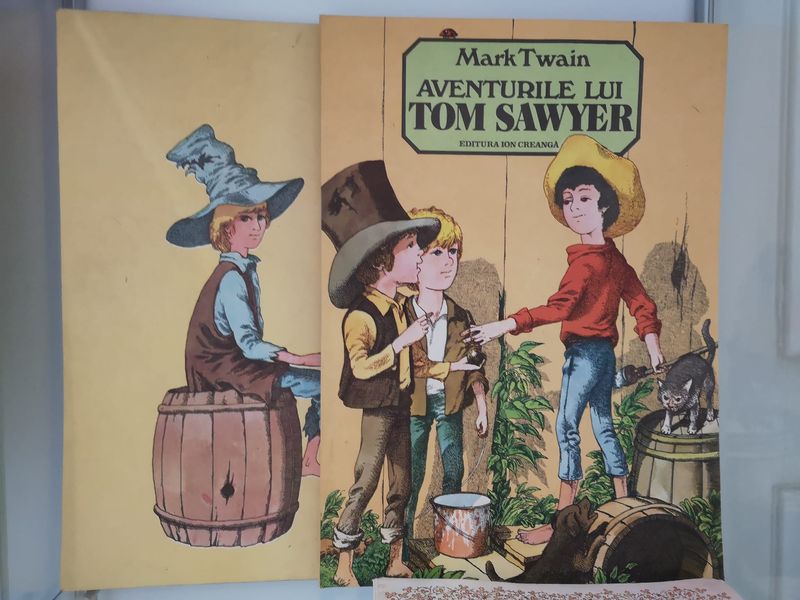 ”Aventurile lui Tom Sawyer”, ilustrată de Vasile Olac