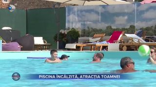 VIDEO - Piscina cu apă &icirc;ncălzită de la poalele Munților Făgăraș, atracția toamnei