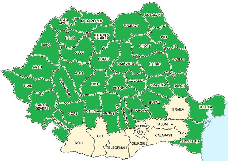 Harta viperelor din România